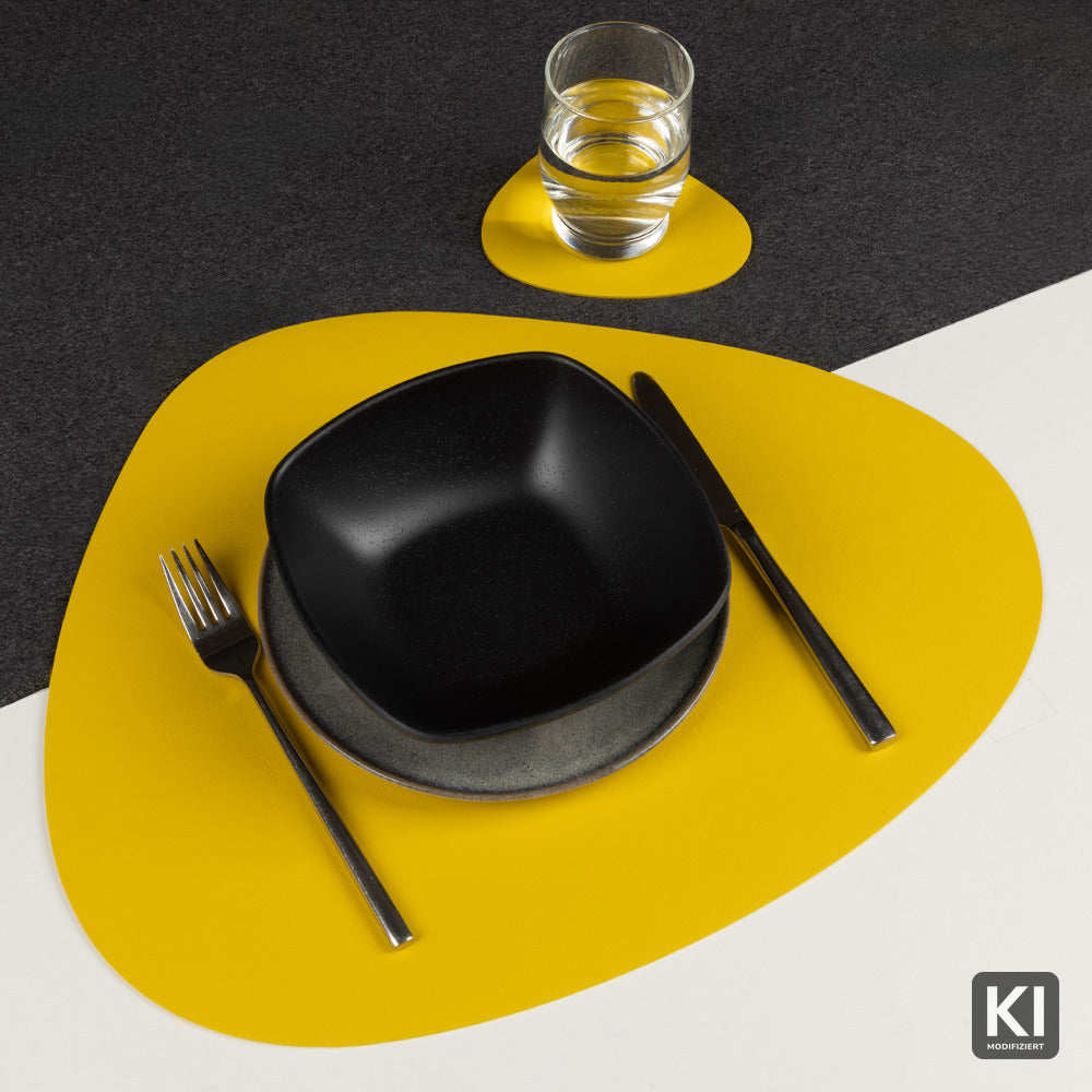 Antibakterielles Wende-Tischset "Kaja" in Steinform (Stone Shape) | Verschiedene Farben